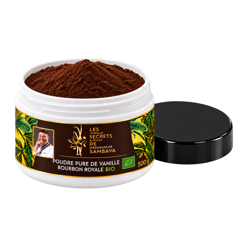 Poudre pure de vanille Bourbon Royale BIO de Madagascar