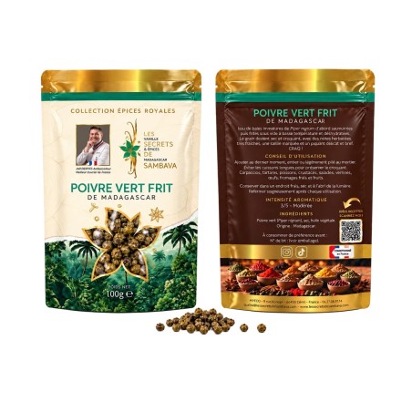 Poivre vert frit de Madagascar - Grade 1