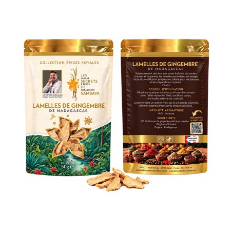 Lamelles de gingembre de Madagascar - Grade A