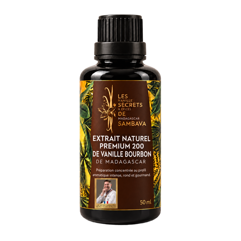 Extrait naturel Premium 200 de vanille Bourbon de Madagascar