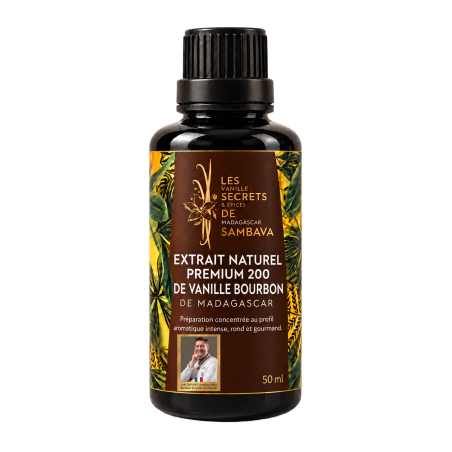 Extrait naturel Premium 200 de vanille Bourbon de Madagascar
