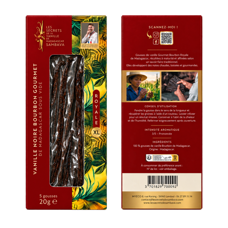Vanille Gourmet Bourbon Royale XL de Madagascar — 18 cm