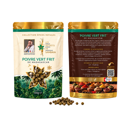 Poivre vert frit de Madagascar - Grade 1