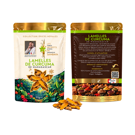 Lamelles de curcuma de Madagascar - Grade A