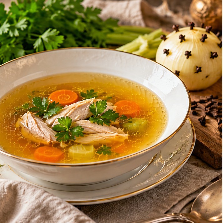Bouillon de volaille au girofle