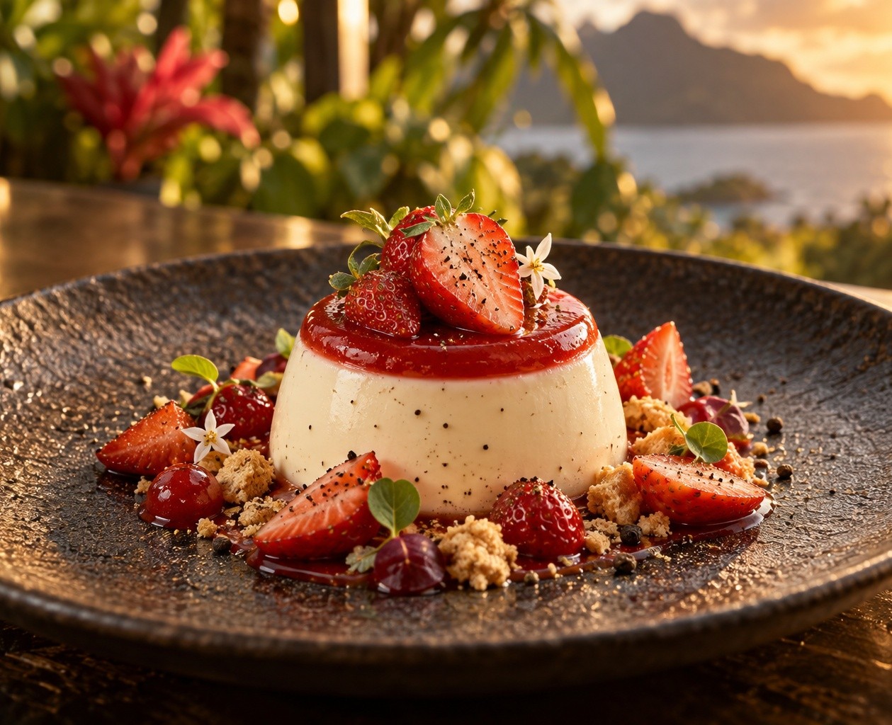 Panna cotta aux fraises