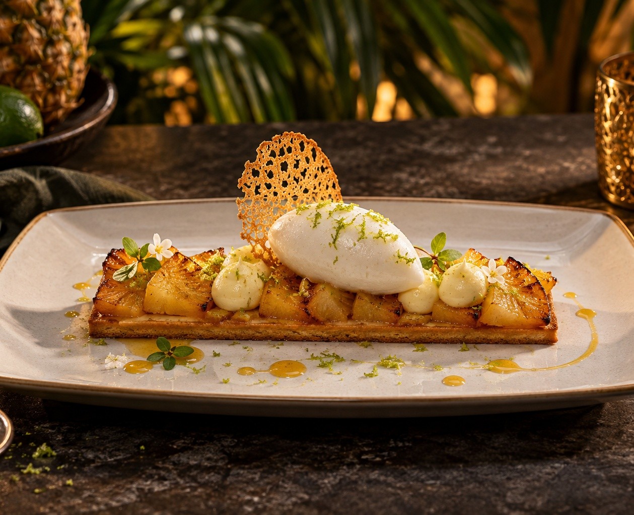 Tarte fine à l’ananas