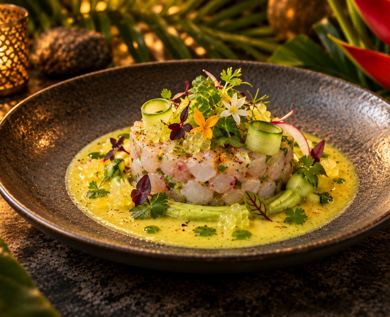 Tartare de daurade au combava