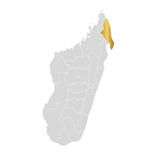 Carte de la région de Sava à Madagascar
