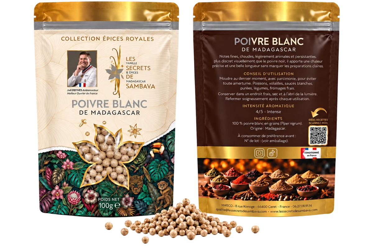 Poivre blanc de Madagascar
