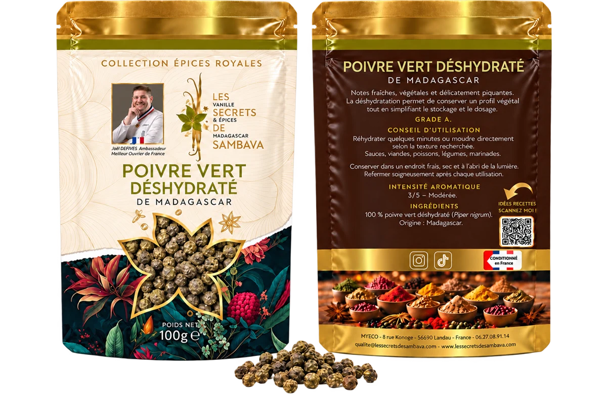 Poivre vert déshydraté - Grade A