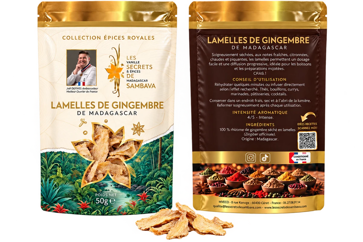 Lamelles de gingembre - Grade A