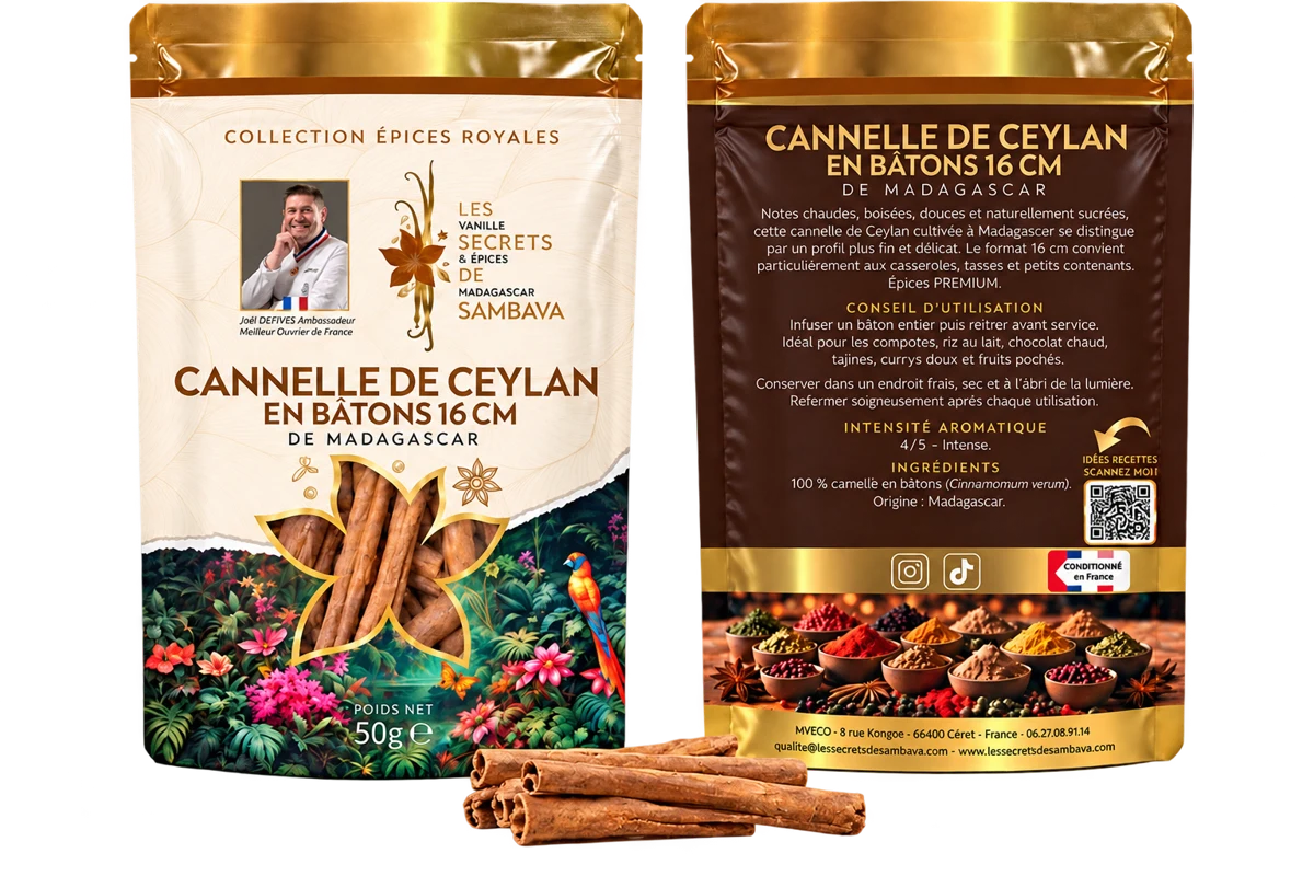Cannelle de Ceylan en bâtons – 16 cm